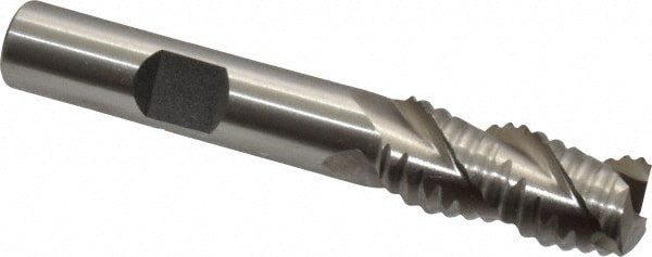 Value Collection 723-4445 Square End Mill: 7/16 Dia, 1 LOC, 3/8 Shank Dia, 2-11/16 OAL, 3 Flutes, Cobalt Image