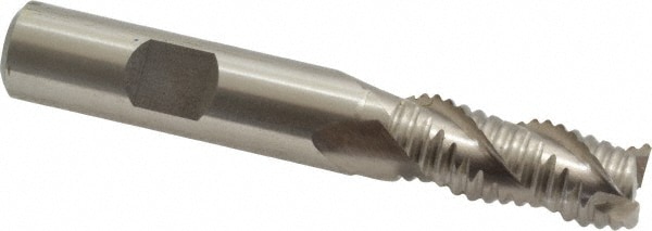 Value Collection 723-4448 Square End Mill: 15/32 Dia, 1-1/4 LOC, 1/2 Shank Dia, 3-1/4 OAL, 3 Flutes, Cobalt Image