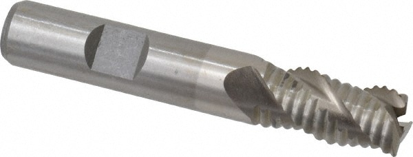 Value Collection 723-4454 Square End Mill: 1/2 Dia, 1 LOC, 1/2 Shank Dia, 3 OAL, 3 Flutes, Cobalt Image