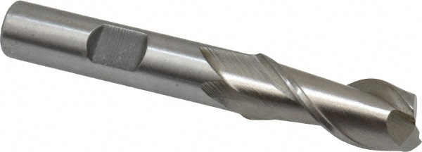 Value Collection 720-1519 Square End Mill: 7/16 Dia, 1 LOC, 3/8 Shank Dia, 2-11/16 OAL, 2 Flutes, High Speed Steel Image