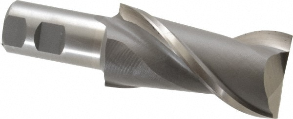 Value Collection 720-1577 Square End Mill: 2 Dia, 4 LOC, 1-1/4 Shank Dia, 6-1/2 OAL, 2 Flutes, High Speed Steel Image