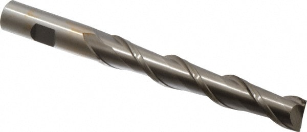 Value Collection 720-1535 Square End Mill: 5/8 Dia, 4 LOC, 5/8 Shank Dia, 6-1/8 OAL, 2 Flutes, High Speed Steel Image