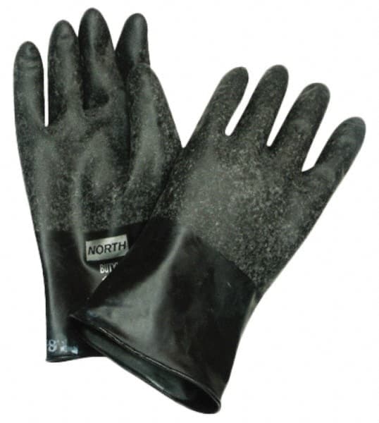 Chemical Resistant Gloves: Size Medium, 32.00 Thick, Butyl, Unsupported,