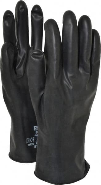 North B131/9 Chemical Resistant Gloves: Large, 13 mil Thick, Butyl, Unsupported 