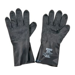 Chemical Resistant Gloves: Size Large, 13.00 Thick, Butyl, Unsupported,