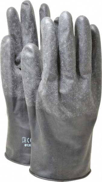 Chemical Resistant Gloves: Size X-Large, 13.00 Thick, Butyl, Unsupported,