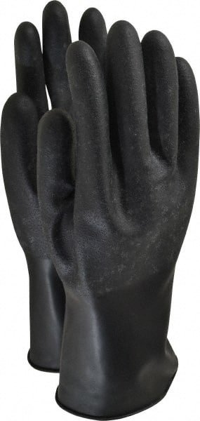 North B161R/9 Chemical Resistant Gloves: Large, 16 mil Thick, Butyl, Unsupported 