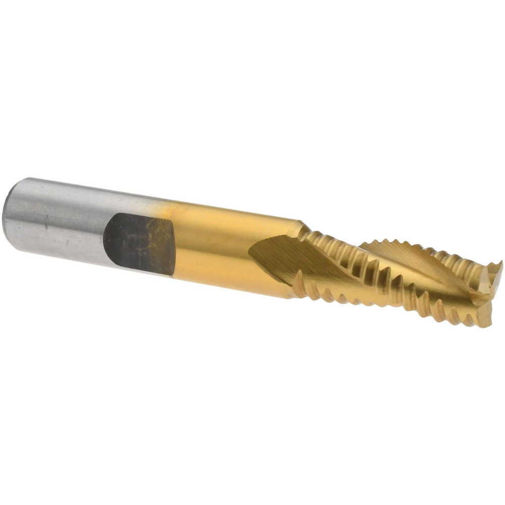 Roughing End Mill: 11/32" Dia, 3 Flutes, Single End, Cobalt