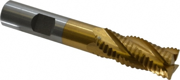 Value Collection 724-1131 Square End Mill: 9/16 Dia, 1-3/8 LOC, 1/2 Shank Dia, 3-3/8 OAL, 4 Flutes, Cobalt Image