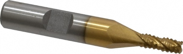 Value Collection 724-1008 Square End Mill: 3/16 Dia, 1/2 LOC, 3/8 Shank Dia, 2-3/8 OAL, 4 Flutes, Cobalt Image