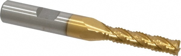 Value Collection 724-1032 Square End Mill: 1/4 Dia, 1-1/8 LOC, 3/8 Shank Dia, 2-15/16 OAL, 4 Flutes, Cobalt Image