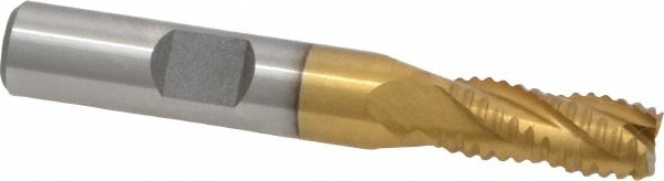 Value Collection 724-1053 Square End Mill: 5/16 Dia, 3/4 LOC, 3/8 Shank Dia, 2-1/2 OAL, 4 Flutes, Cobalt Image