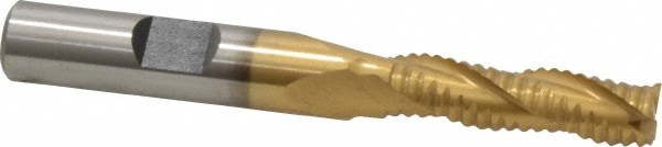 Value Collection 724-1056 Square End Mill: 5/16 Dia, 1-1/8 LOC, 3/8 Shank Dia, 2-15/16 OAL, 3 Flutes, Cobalt Image