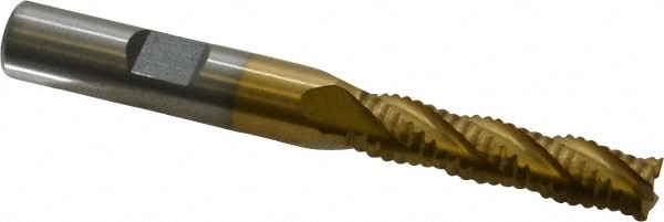 Square End Mill: 5/16 Dia, 1-3/8 LOC, 3/8 Shank Dia, 3-1/8 OAL, 4 Flutes, Cobalt Image