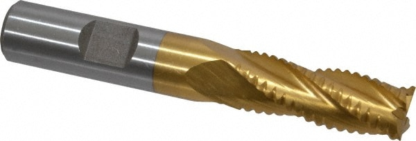 Value Collection 724-1098 Square End Mill: 15/32 Dia, 1-1/4 LOC, 1/2 Shank Dia, 3-1/4 OAL, 4 Flutes, Cobalt Image