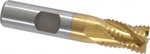 Value Collection 724-1110 Square End Mill: 1/2 Dia, 5/8 LOC, 1/2 Shank Dia, 2-5/8 OAL, 4 Flutes, Cobalt Image