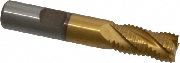 Value Collection 724-1113 Square End Mill: 1/2 Dia, 1 LOC, 1/2 Shank Dia, 3 OAL, 4 Flutes, Cobalt Image