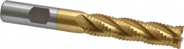 Value Collection 724-1122 Square End Mill: 1/2 Dia, 2 LOC, 1/2 Shank Dia, 4 OAL, 4 Flutes, Cobalt Image