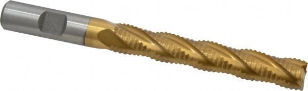 Value Collection 724-1128 Square End Mill: 1/2 Dia, 3 LOC, 1/2 Shank Dia, 5 OAL, 4 Flutes, Cobalt Image