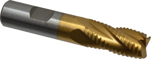 Value Collection 724-1143 Square End Mill: 5/8 Dia, 1-1/4 LOC, 5/8 Shank Dia, 3-3/8 OAL, 4 Flutes, Cobalt Image