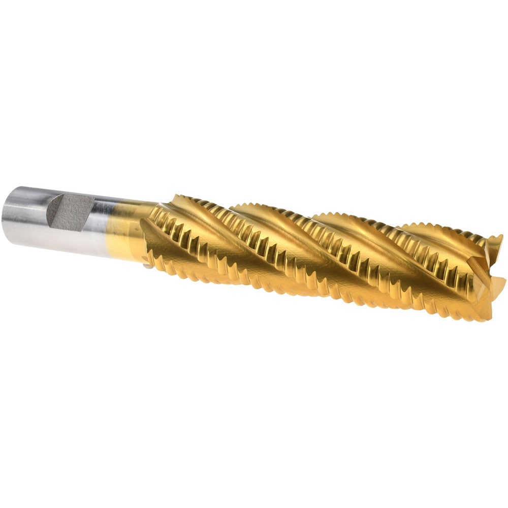 Roughing End Mill: 1" Dia, 5 Flutes, Single End, Cobalt