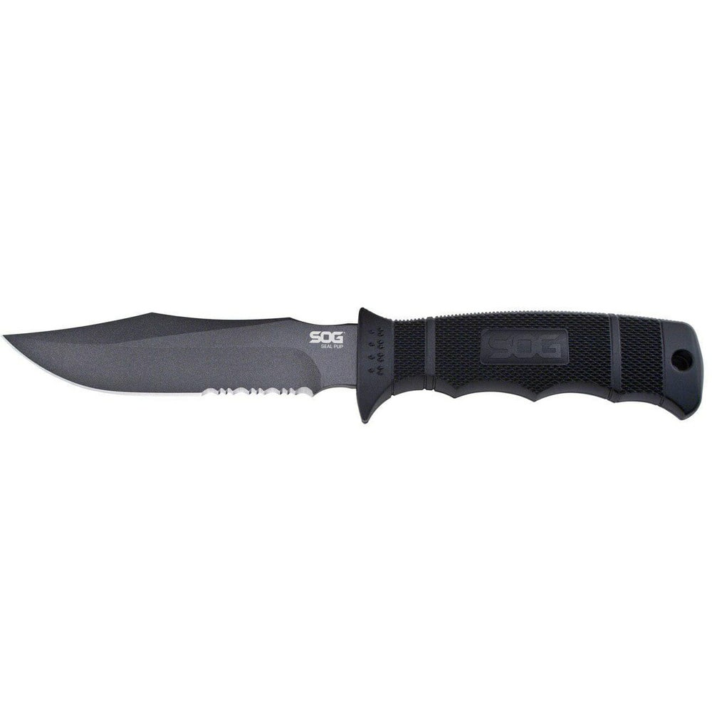 4-3/4" Long Blade, Powder-Coated Stainless Steel, Serrated, Survival Knife