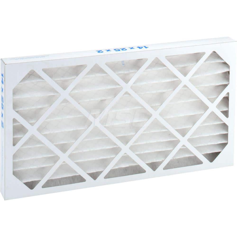 Pleated Air Filter: 14 x 25 x 2", MERV 8, 35% Efficiency, Wire-Backed Pleated