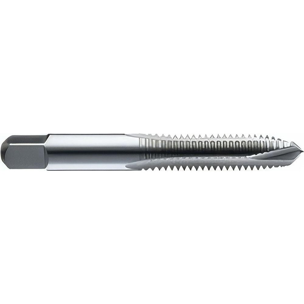 Spiral Point Tap: #4-40, UNC, 2 Flutes, Plug, 2B/3B, High Speed Steel, TiN Finish