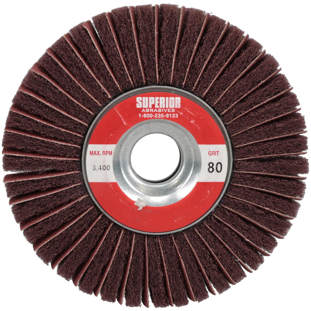 Photos - Abrasive Wheel / Belt Superior Abrasives 6 x 1" 80 Grit Aluminum Oxide Unmounted Flap Wheel - Coated, Medium Grade, 1" Center Hole, 4,500 Max RPM