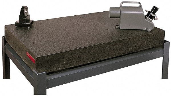 Inspection Surface Plate: 18" Long, 3" Thick, Granite, No Ledge, B Grade