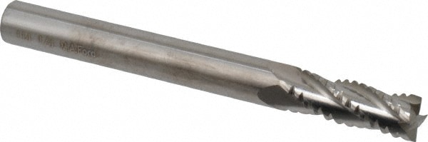 M.A. Ford. 11425000 1/4" Diam 4-Flute 30° Solid Carbide Square Roughing & Finishing End Mill Image