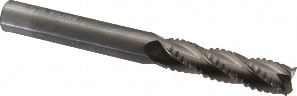 M.A. Ford. 13243750 7/16" Diam 4-Flute 30° Solid Carbide Square Roughing & Finishing End Mill Image