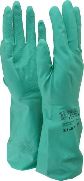 Series 37-676 Chemical Resistant Gloves:  Size Medium,  15.00 Thick,  Nitrile,  Nitrile,  Supported,