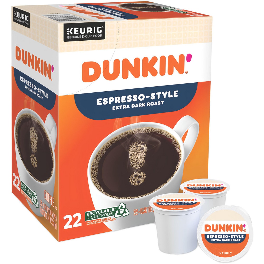 Dunkin donuts coffee espresso single serving pod 22 pack msc