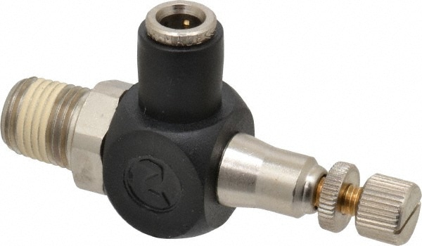 Norgren 12VA00428 Air Flow Control Valve: Needle, Tube x NPTF, 1/4" Tube OD Image