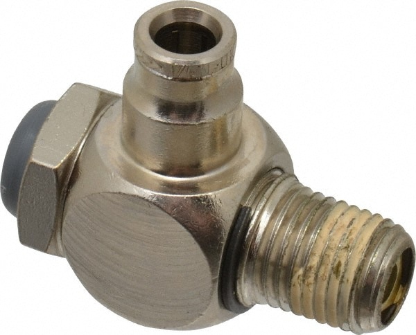 Air Flow Control Valve: Needle, Tube x NPT, 1/4" Tube OD