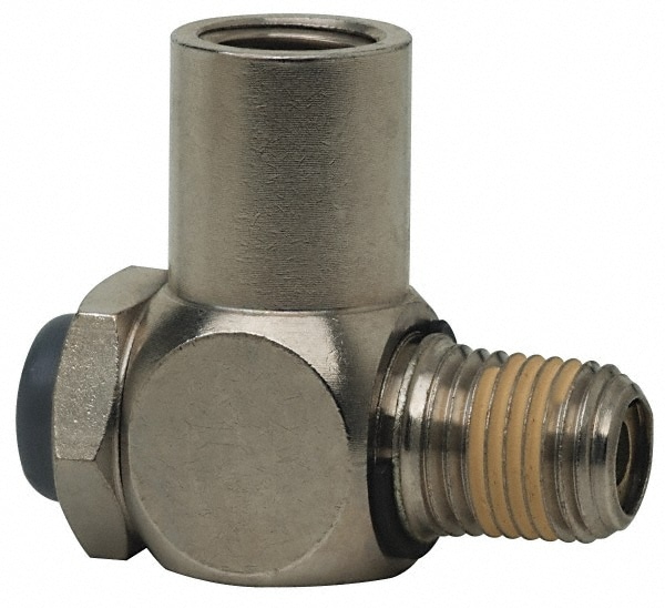 Air Flow Control Valve: Needle, NPTF x NPTM, 1/2" Tube OD