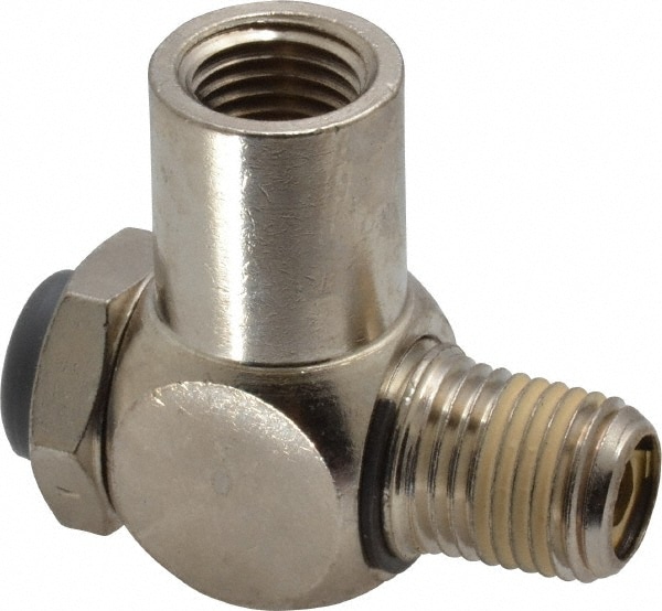 Air Flow Control Valve: Needle, NPTF x NPTM, 1/4" Tube OD