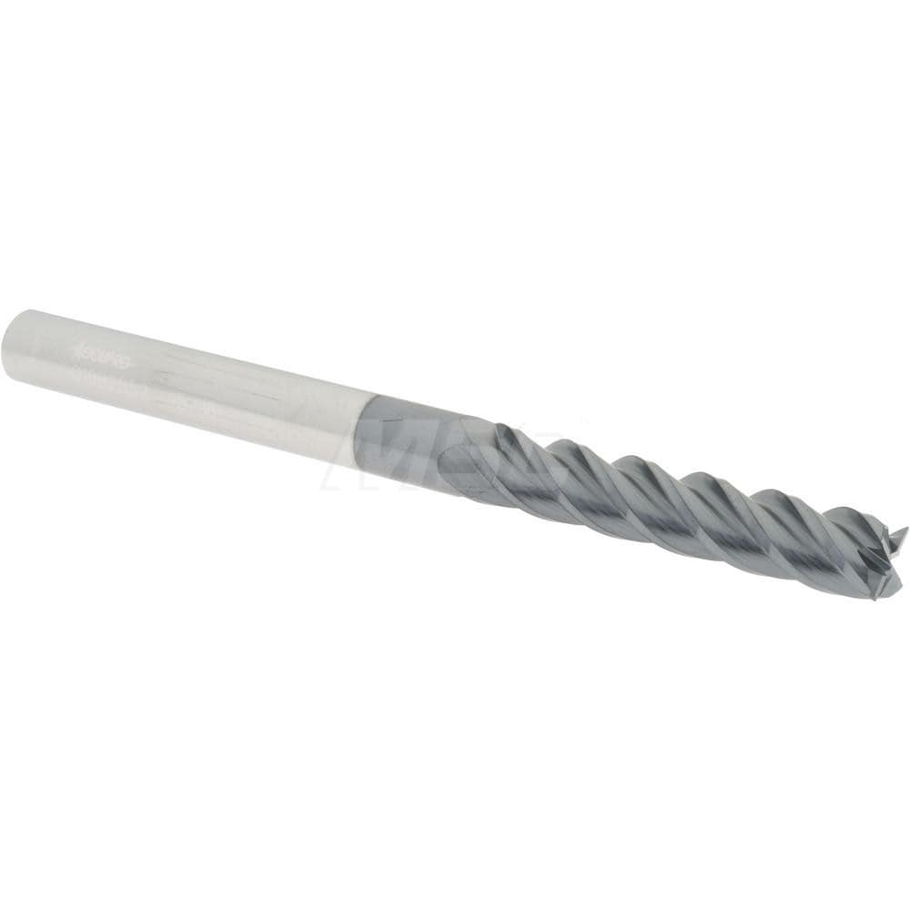 Accupro 12183267 Square End Mill: 5/16 Dia, 1-5/8 LOC, 5/16 Shank Dia, 4 OAL, 4 Flutes, Solid Carbide 