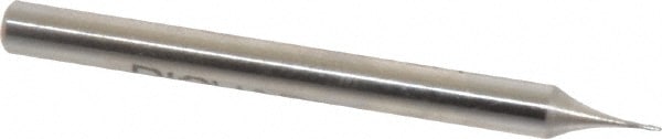 Value Collection 858-.015 Ball End Mill: 0.015" Dia, 0.045" LOC, 2 Flute, High Speed Steel Image