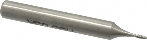 Value Collection 858-.040 Ball End Mill: 0.04" Dia, 0.12" LOC, 2 Flute, High Speed Steel Image