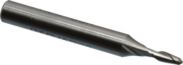 Value Collection 858-.085 Ball End Mill: 0.085" Dia, 0.255" LOC, 2 Flute, High Speed Steel Image