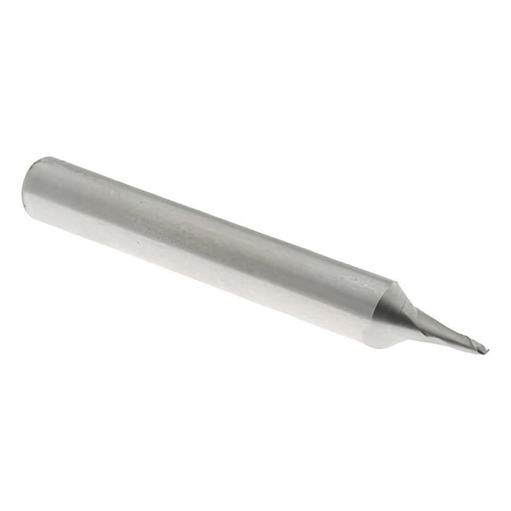 Ball End Mill: 0.0450" Dia, 0.0680" LOC, 2 Flute, Cobalt