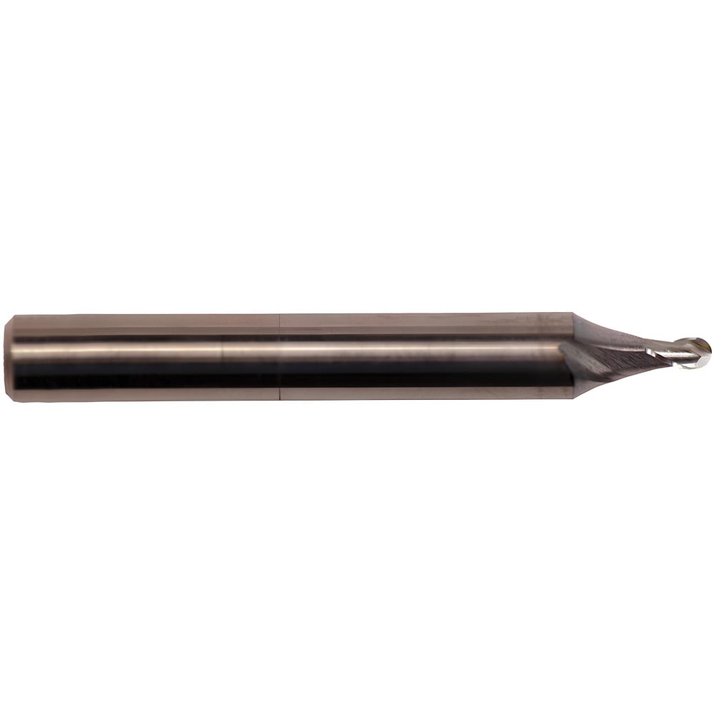 Ball End Mill: 0.0500" Dia, 0.0750" LOC, 2 Flute, Cobalt