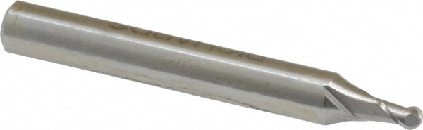 Value Collection 857-.095 Ball End Mill: 0.095" Dia, 0.142" LOC, 2 Flute, High Speed Steel Image