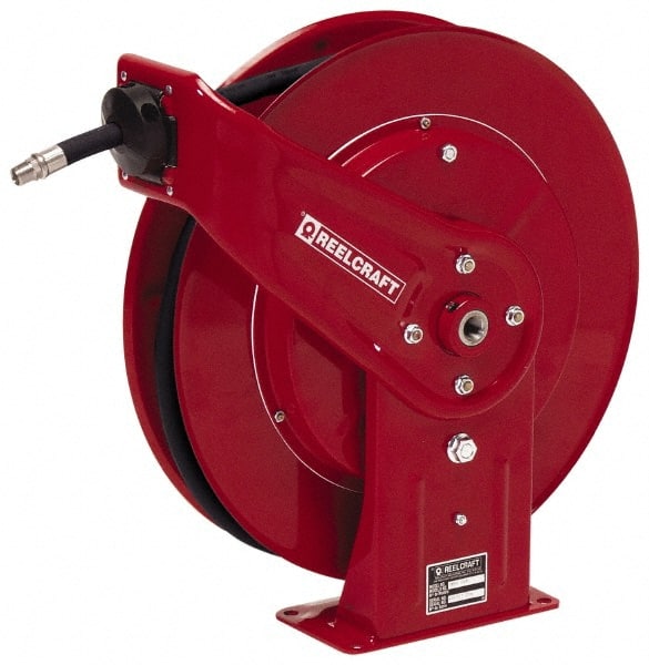 Reelcraft 7450 OHP Hose Reel with Hose: 1/4" ID Hose x 50, Spring Retractable 