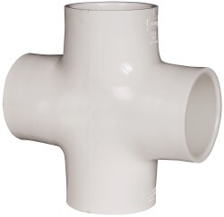 Value Collection 420-025 2-1/2" PVC Plastic Pipe Cross Image