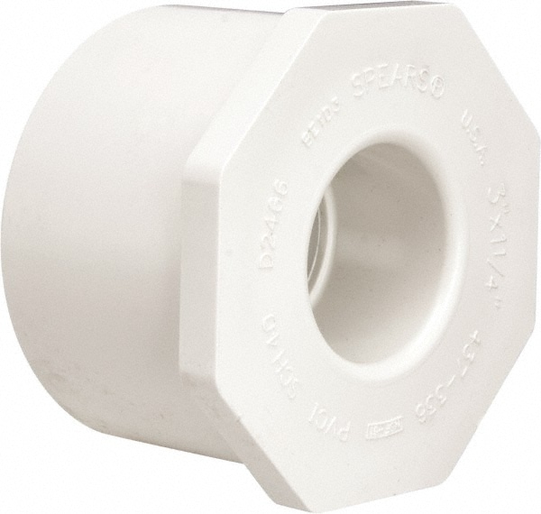 3 x 1-1/4" PVC Plastic Pipe Bushing