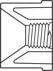 2-1/2 x 1-1/4" PVC Plastic Pipe Bushing