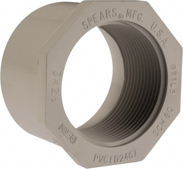 3 x 2-1/2" PVC Plastic Pipe Bushing